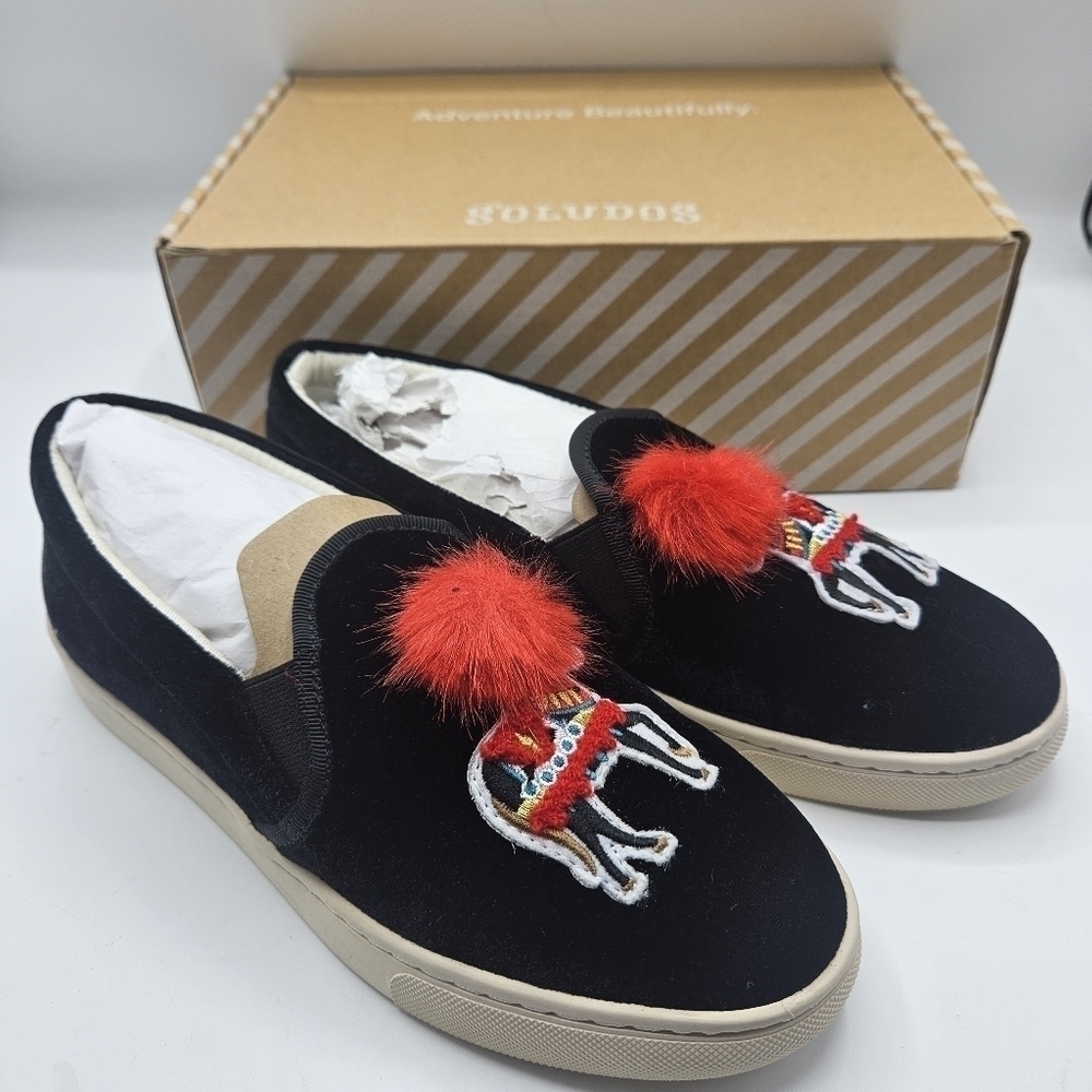 NWB Soludos Velvet Show Pony Sneaker size 6.5